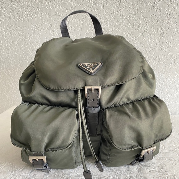 Prada military green nylon backpack - Picture 6 of 13